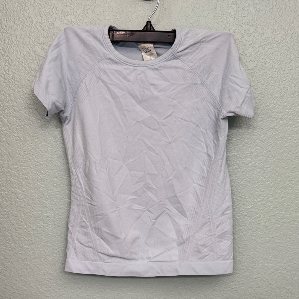 Athleta Light Blue Short Sleeve Performance Tee